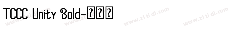 TCCC Unity Bold字体转换